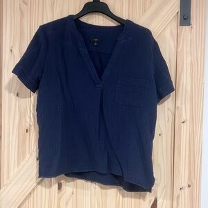 J. Crew V-Neck soft gauze popover